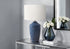 MN-379889    Lighting, 25"H, Table Lamp, Blue Concrete, Ivory / Cream Shade, Contemporary, Modern