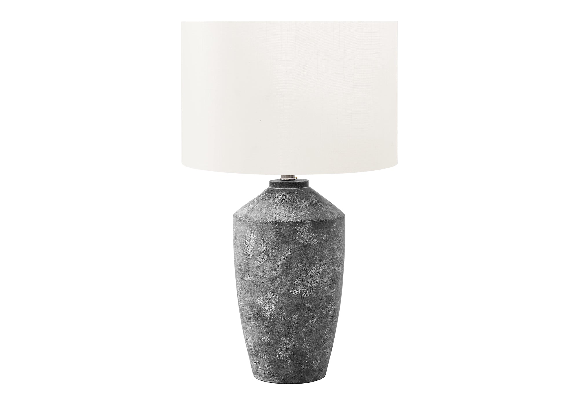 MN-389890    Lighting, 25"H, Table Lamp, Grey Concrete, Ivory / Cream Shade, Contemporary, Modern