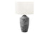 MN-389890    Lighting, 25"H, Table Lamp, Grey Concrete, Ivory / Cream Shade, Contemporary, Modern