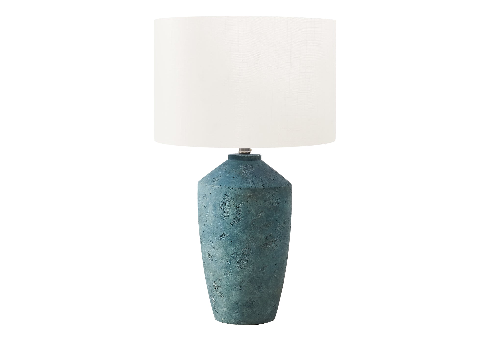 MN-399891    Lighting, 25"H, Table Lamp, Green Concrete, Ivory / Cream Shade, Contemporary, Modern