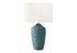 MN-399891    Lighting, 25"H, Table Lamp, Green Concrete, Ivory / Cream Shade, Contemporary, Modern
