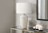 MN-409892    Lighting, 25"H, Table Lamp, Ivory Concrete, Ivory / Cream Shade, Contemporary, Modern