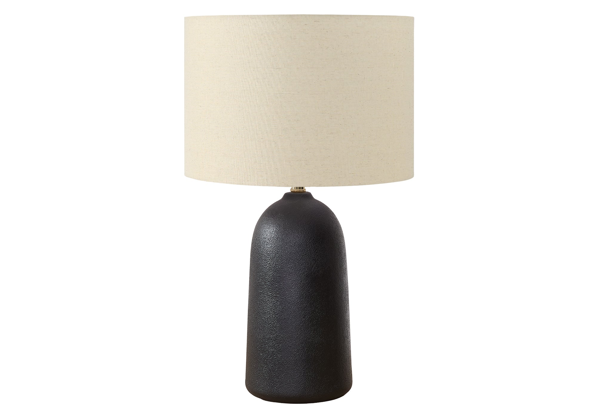 MN-469906    Lighting, 27"H, Table Lamp, Black Ceramic, Beige Shade, Contemporary, Modern