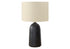 MN-469906    Lighting, 27"H, Table Lamp, Black Ceramic, Beige Shade, Contemporary, Modern