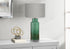 MN-G479908    Lighting, 28"H, Table Lamp, Green Glass, Grey Shade, Contemporary, Modern