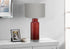 MN-G479909    Lighting, 28"H, Table Lamp, Red Glass, Grey Shade, Contemporary, Modern