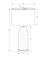 MN-G479909    Lighting, 28"H, Table Lamp, Red Glass, Grey Shade, Contemporary, Modern