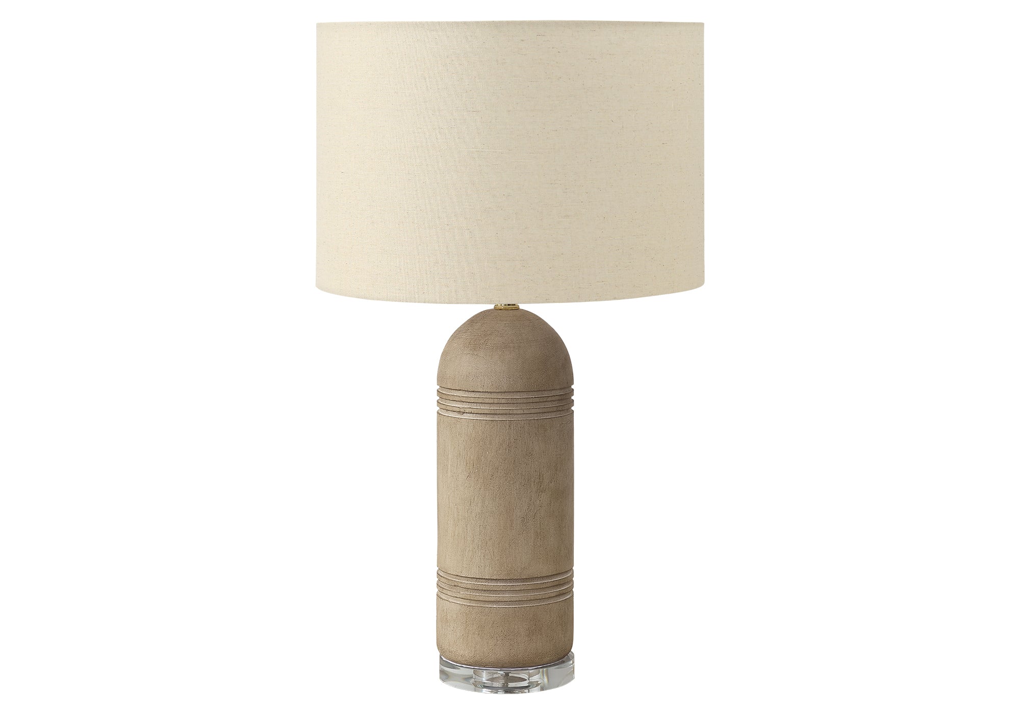 MN-S509915    Lighting, 28"H, Table Lamp, Brown Resin, Beige Shade, Contemporary, Modern