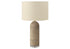 MN-S509915    Lighting, 28"H, Table Lamp, Brown Resin, Beige Shade, Contemporary, Modern