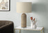 MN-S509915    Lighting, 28"H, Table Lamp, Brown Resin, Beige Shade, Contemporary, Modern