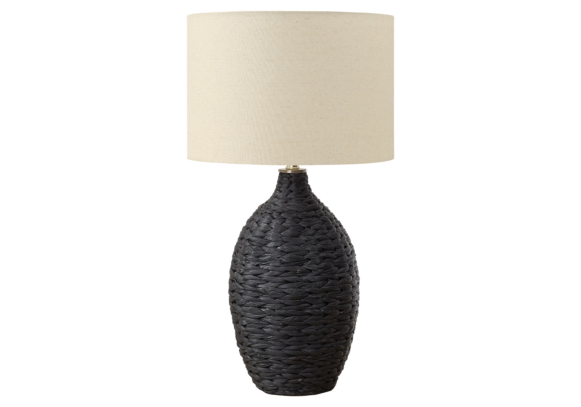MN-Z529918    Lighting, 30"H, Black Rattan, Beige Shade, Transitional