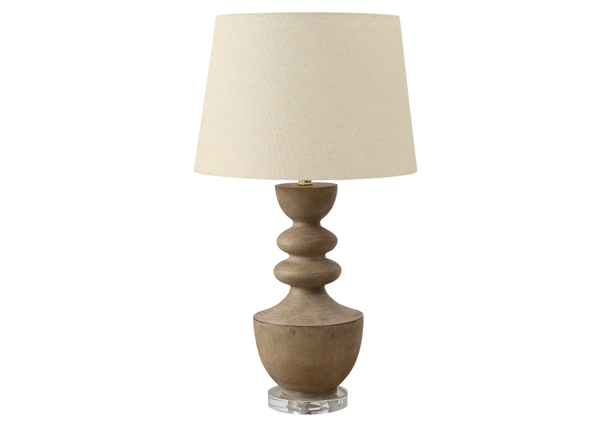 MN-549920    Lighting, 28"H, Table Lamp, Brown Resin, Beige Shade, Transitional