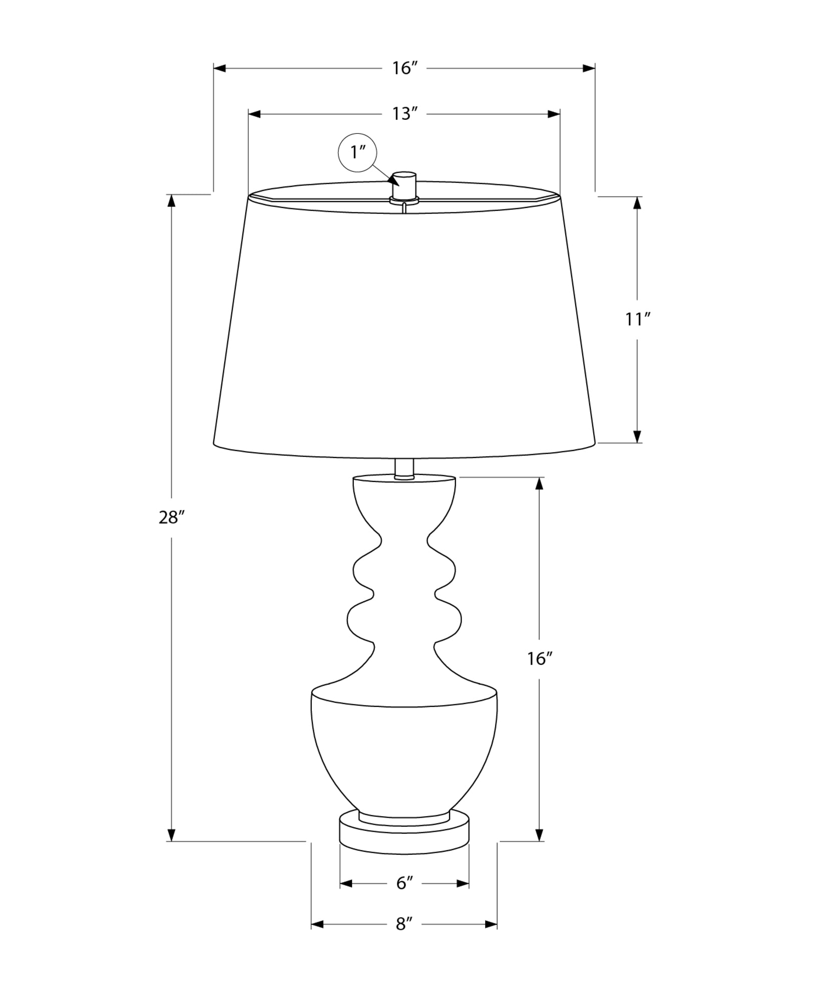 MN-549920    Lighting, 28"H, Table Lamp, Brown Resin, Beige Shade, Transitional