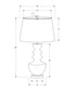 MN-549920    Lighting, 28"H, Table Lamp, Brown Resin, Beige Shade, Transitional
