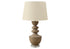 MN-549920    Lighting, 28"H, Table Lamp, Brown Resin, Beige Shade, Transitional