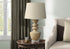 MN-559921    Lighting, 28"H, Table Lamp, Beige Resin, Beige Shade, Transitional