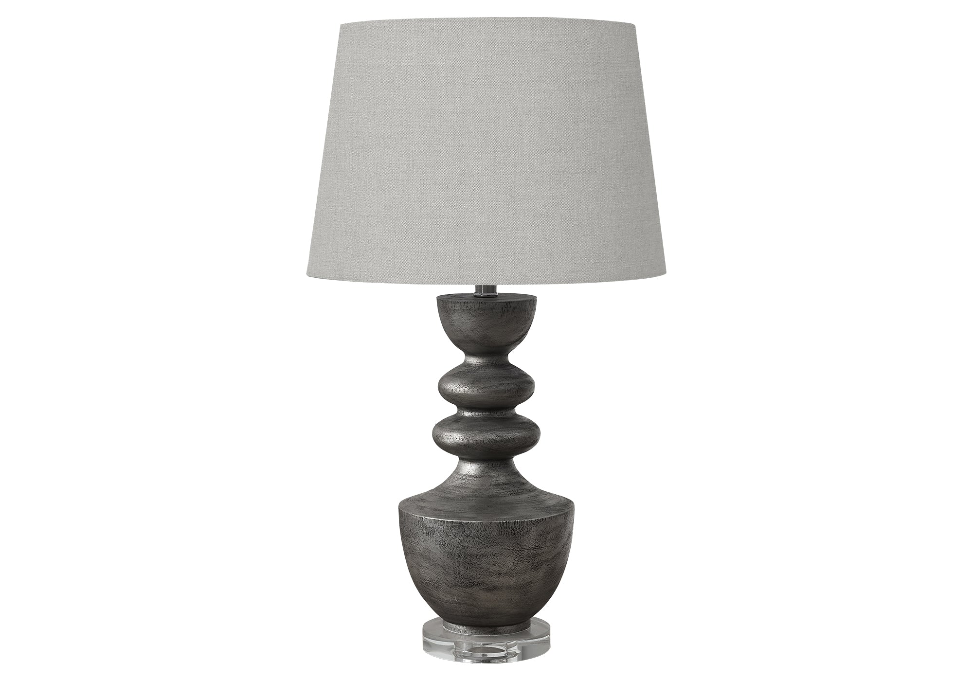 MN-569922    Lighting, 28"H, Table Lamp, Grey Resin, Grey Shade, Transitional