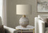 MN-L579925    Lighting, 26"H, Table Lamp, Brown / Gold Resin, Beige Shade, Contemporary, Modern