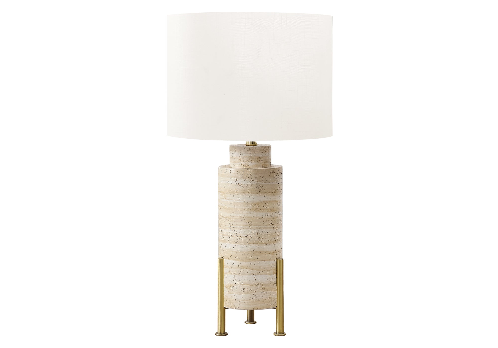 MN-R629928    Lighting, 30"h, Table Lamp, Beige Resin, Ivory / Cream Shade, Transitional