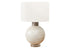 MN-599929    Lighting, Table Lamp, 27"H, Beige Resin, Ivory / Cream Shade, Contemporary