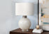 MN-599929    Lighting, Table Lamp, 27"H, Beige Resin, Ivory / Cream Shade, Contemporary