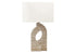 MN-609930    Lighting, 28"H, Table Lamp, Beige Resin, Ivory / Cream Shade, Contemporary