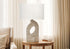 MN-609930    Lighting, 28"H, Table Lamp, Beige Resin, Ivory / Cream Shade, Contemporary