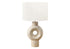 MN-619932    Lighting, 28"H, Table Lamp, Beige Resin, Ivory / Cream Shade, Contemporary
