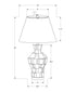 MN-629934    Lighting, 28"H, Table Lamp, Beige Resin, Ivory / Cream Shade, Contemporary, Modern