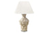 MN-629934    Lighting, 28"H, Table Lamp, Beige Resin, Ivory / Cream Shade, Contemporary, Modern