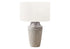 MN-669939    Lighting, 28"H, Table Lamp, Grey Ceramic, Ivory / Cream Shade, Transitional