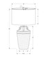 MN-679940    Lighting, 28"H, Table Lamp, Black Ceramic, Beige Shade, Transitional