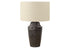 MN-679940    Lighting, 28"H, Table Lamp, Black Ceramic, Beige Shade, Transitional