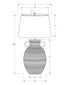 MN-689943    Lighting, 30"H, Table Lamp, White Ceramic, Ivory / Cream Shade, Transitional