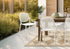 MN-384015    OUTDOOR CHAIR - WHITE STACKING DINING CHAIR / SET OF 4