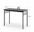 JL-0714B Student Desk, 40" Wide, Black Top, Black Metal Frame, Side Storage Hooks