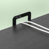 JL-0714B Student Desk, 40" Wide, Black Top, Black Metal Frame, Side Storage Hooks