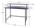 JL-624BD Student Desk, 48" Wide, Black Top, Black Metal Frame, 2 Tier Shelf