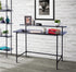 JL-624BD Student Desk, 48" Wide, Black Top, Black Metal Frame, 2 Tier Shelf