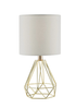 JL TL405 Lamp - Gold and White Table Lamp