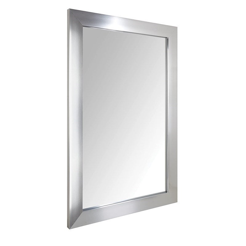 JL Wall Mirror, Nickel Frame, 24" x 36"