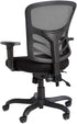 JL-1024 Office Chair, Black, Mesh, Adjustable Seat, Armrests, and Lumbar Support, Commercial Grade