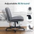 JL-0124DG Office Chair, Dark Grey, Swivel, Armless, Wheel Base