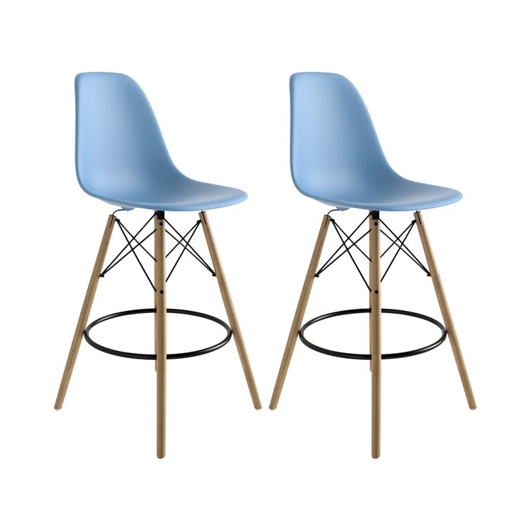 JL Eiffel BL Barstool, Blue (Set of 2)