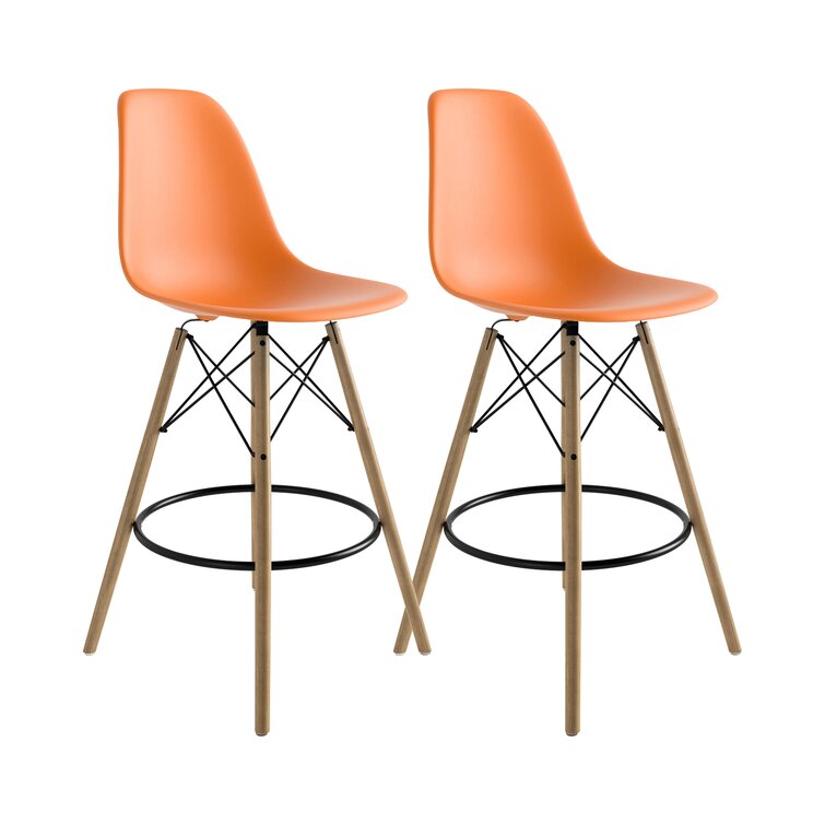 JL Eiffel OR Barstool, Orange, (Set of 2)