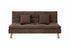 BOL "CATHERINE" Chocolate, 75" Wide, Klick Klack, Fabric, Chrome Legs, Folds Flat as a Sleeper