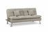 BOL "CATHERINE" Grey,  75" Wide, Klick Klack, Fabric, Chrome Legs, Folds Flat as a Sleeper