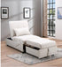 Chair / Bed convertible in Beige Fabric  BOL- 075BG