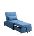 BOL- 075 BL Chair / Bed Convertible in Blue Fabric