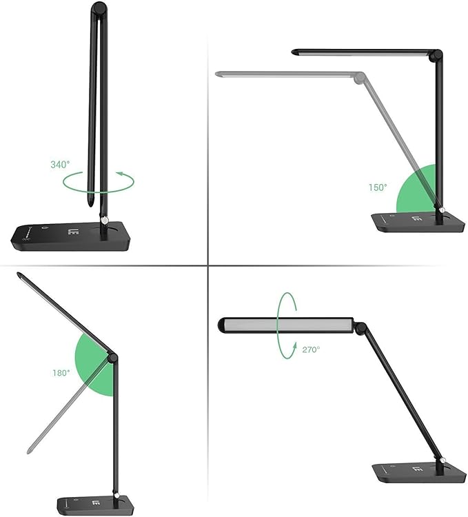 JL Small Desk Lamp, Touch, 7 Level Dimmable, LED